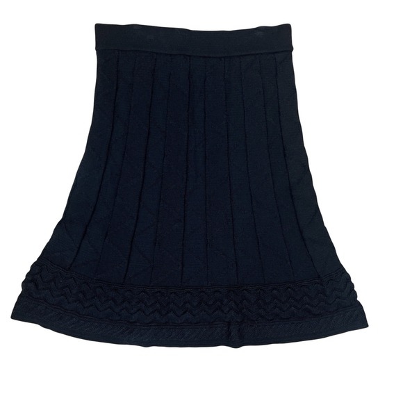 Missoni Dresses & Skirts - M Missoni Wool Blend Skirt US 4 IT 40 Black Zig Zag Jacquard Knit A-Line